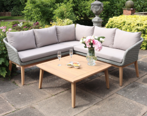 Sol 5 Seater Corner Lounge Set with Square Coffee Table