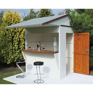 Shire Garden Bar Apex Roof 6x4 (stools and decking not included)