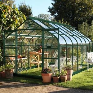 Halls Supreme 8x14 Greenhouse Forest Green