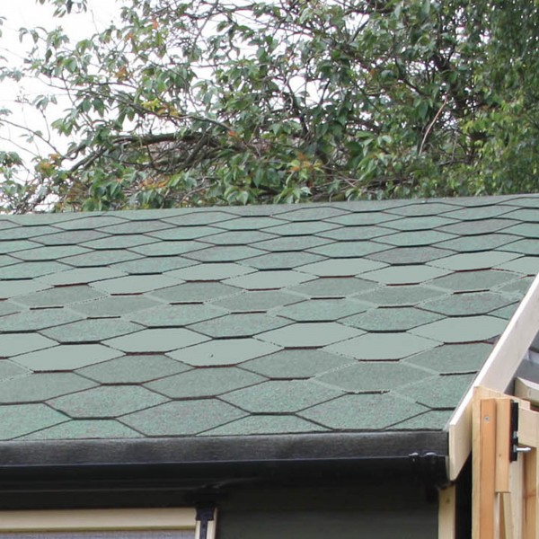 Log Cabin Roof Shingles Green - 4 Packs