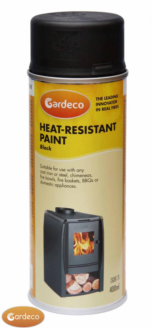 Gardeco Stove Black Heat-Resistant Paint 400ml