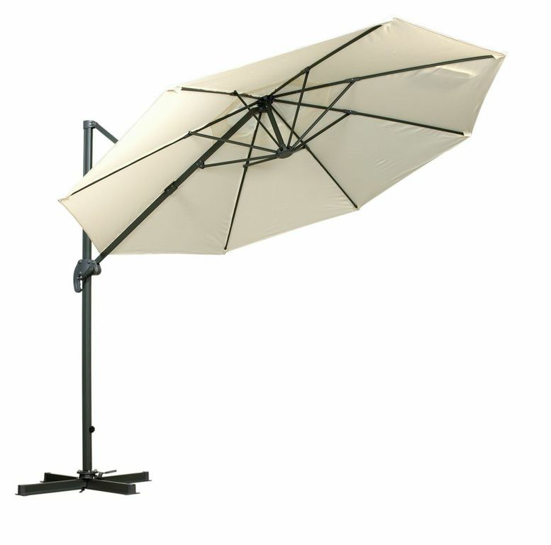 Royalcraft Ivory 3m Deluxe Rotational Cantilever Parasol with Pedal